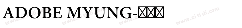 ADOBE MYUNG字体转换